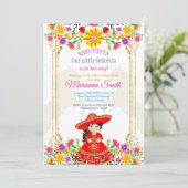 赤メカラフルキシカンフローラフェスタベイビーシャワー 招待状 (スタンド正面)