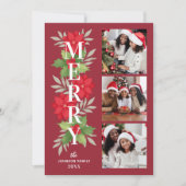 赤メリーいクリスマスフローラ3写真 シーズンカード (正面)