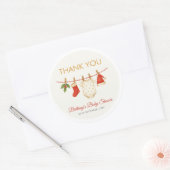 赤メリーちゃんシャワーありがとう ラウンドシール (封筒)