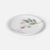 赤メリーちゃんシャワー ペーパープレート (アングル)