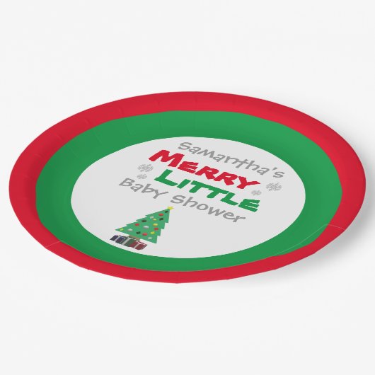 赤メリーちゃんシャワー ペーパープレート (アングル)