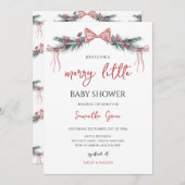 赤メリーちゃんシャワー 招待状 (正面/裏面)