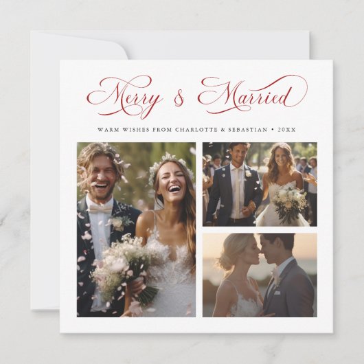 赤メリーとス結婚したクリッエレガントト3枚の写真 シーズンカード (正面)