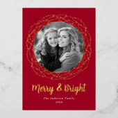 赤メリーと明るい写真 箔シーズンカード (正面)