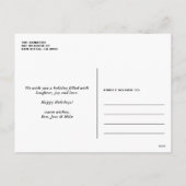 赤メリーと書結婚した道の結婚休日 シーズンポストカード (裏面)