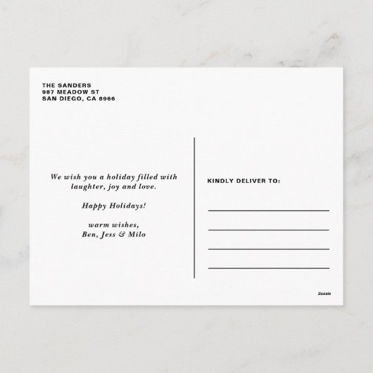 赤メリーと書結婚した道の結婚休日 シーズンポストカード (裏面)