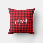  – 赤メリーと黒のバッファロー・プレイド クッション (裏面)