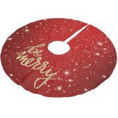 赤メリーのモダンクリスマス ブラッシュドポリエステルツリースカート (アングル)