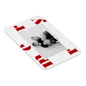 赤メリーはっきりしたタイポグラフィモダン写真 マグネット (右側)