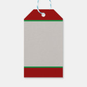 赤メリーエレガントクリスマス書簡ミニマル主義者 ギフトタグ (裏面)