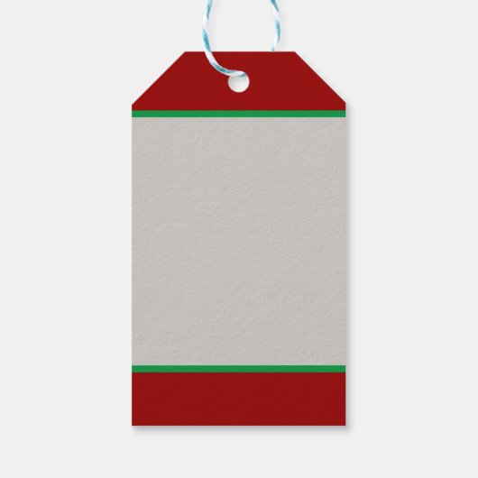 赤メリーエレガントクリスマス書簡ミニマル主義者 ギフトタグ (裏面)