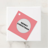 赤メリークリスマスシンプルメッセージカード フェイバータグ (インサイチュ)