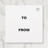 赤メリークリスマスシンプルメッセージカード フェイバータグ (裏面)