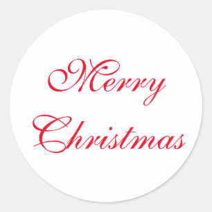 赤メリークリスマススクリプト  休日 ラウンドシール