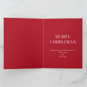 赤メリークリスマスフォトホリデーカード カード (内部)