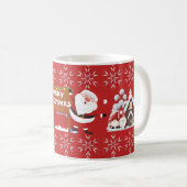 赤メリークリスマスマグカップ コーヒーマグカップ (正面右)