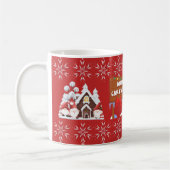 赤メリークリスマスマグカップ コーヒーマグカップ (左)