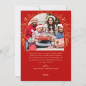 赤メリークリスマス植物写真 シーズンカード (裏面)