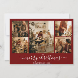 赤メリークリスマス5 – フォトホリデーカード シーズンカード