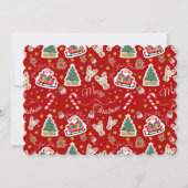 赤メリークリスマスHO!HO!HO!横 招待状 (裏面)