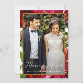 赤メリーフローラ結婚したホリデー挨拶 シーズンカード (正面)