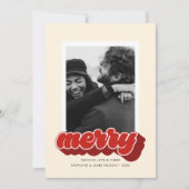 赤メリーレトロスクリプトクリスマスフォト シーズンカード (正面)