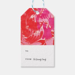 赤メリー大理石 ギフトタグ