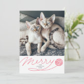 赤メリー糸ボールキャットフォト シーズンカード (スタンド正面)