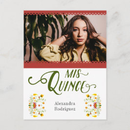 赤メ伝統的キシカンフローラ写真キンセアニェラ インビテーションポストカード