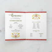 赤メ伝統的キシカンフローラ写真キンセアニェラ 招待状 (内部)