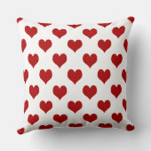 赤モザイクハートパターン クッション (裏面)