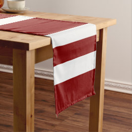 赤モダンいストライプパターン ショートテーブルランナー