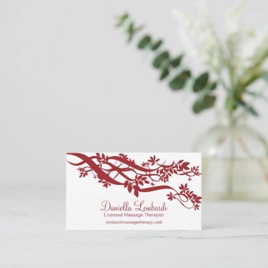 赤モダンい禅枝 名刺 (スタンド正面)