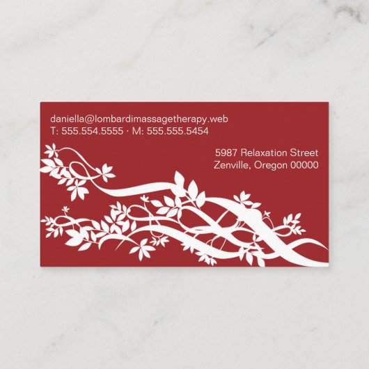 赤モダンい禅枝 名刺 (裏面)