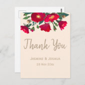 赤モダンい野感謝してい生のバラ ポストカード (正面/裏面)