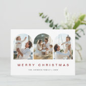 赤モダンい3アーチ写真クリスマ航海のス シーズンカード (スタンド正面)