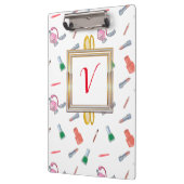 赤モダンかわいらしシックガーリー クリップボード (左)