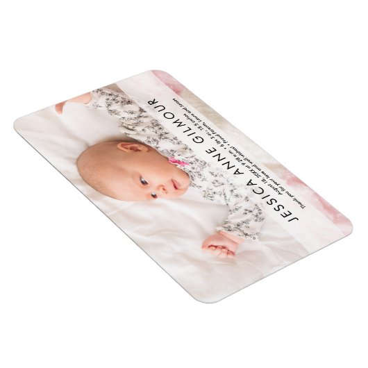 赤モダンちゃんの写真の名前Stat生まれたばかりのベビー マグネット (右側)