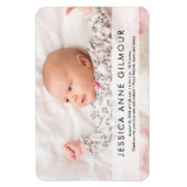 赤モダンちゃんの写真の名前Stat生まれたばかりのベビー マグネット (縦)