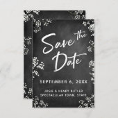 赤モダンちゃんの息と黒板で日付を保存 出欠カード (正面/裏面)