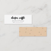 赤モダンちゃんシャワーおむつラッフルチケット スキニー名刺 (正面/裏面)