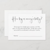 赤モダンちゃんシャワーお母さんの腹の大きさ エンクロージャーカード (正面/裏面)