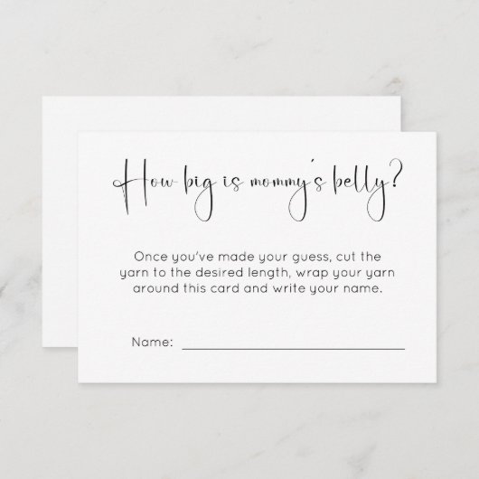 赤モダンちゃんシャワーお母さんの腹の大きさ エンクロージャーカード (正面/裏面)