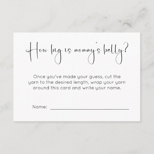 赤モダンちゃんシャワーお母さんの腹の大きさ エンクロージャーカード (正面)