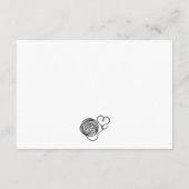 赤モダンちゃんシャワーお母さんの腹の大きさ エンクロージャーカード (裏面)