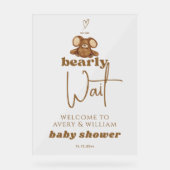 赤モダンちゃんシャワーを待つ アクリルサイン (正面)