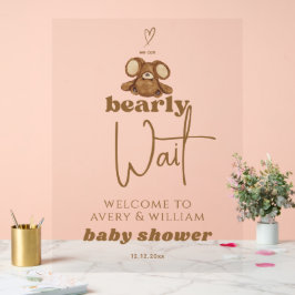 赤モダンちゃんシャワーを待つ アクリルサイン