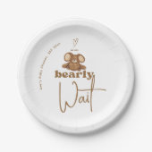 赤モダンちゃんシャワーを待つ ペーパープレート (正面)