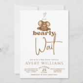 赤モダンちゃんシャワーを待つ 招待状 (正面)