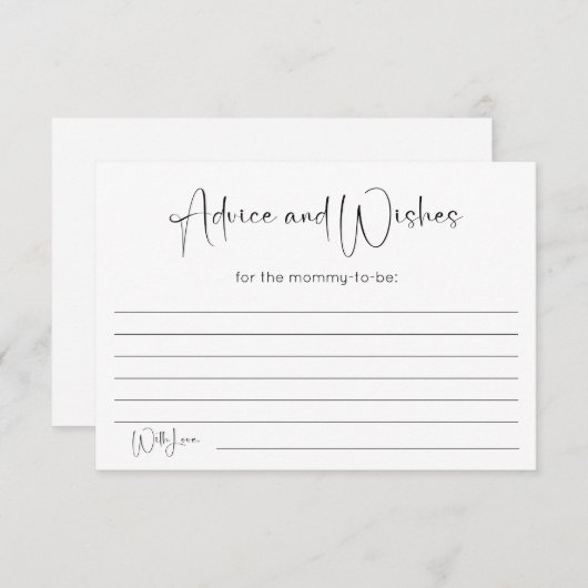 赤モダンちゃんシャワーアドバイスと願い エンクロージャーカード (正面/裏面)